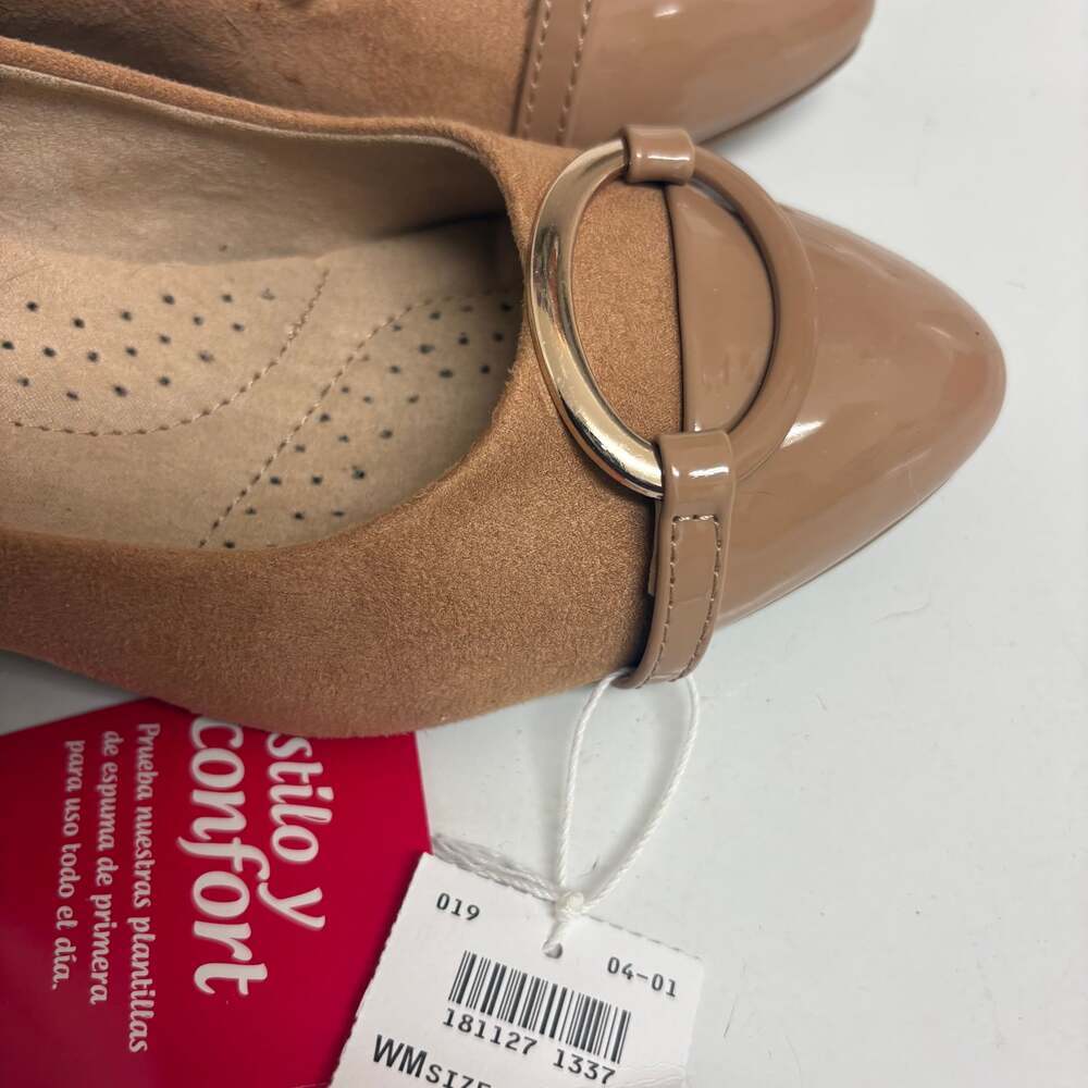 Dexflex Comfort Women's Klara Tan Suede Wedge Heels - Picture 2 of 9